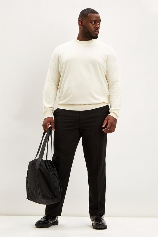 Burton Plus Tailored Fit Black Smart Trousers 2