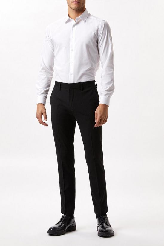 Burton Plus Skinny Fit Black Smart Trousers 2