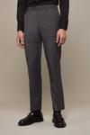 Burton Tailored Fit Charcoal Smart Trousers thumbnail 1