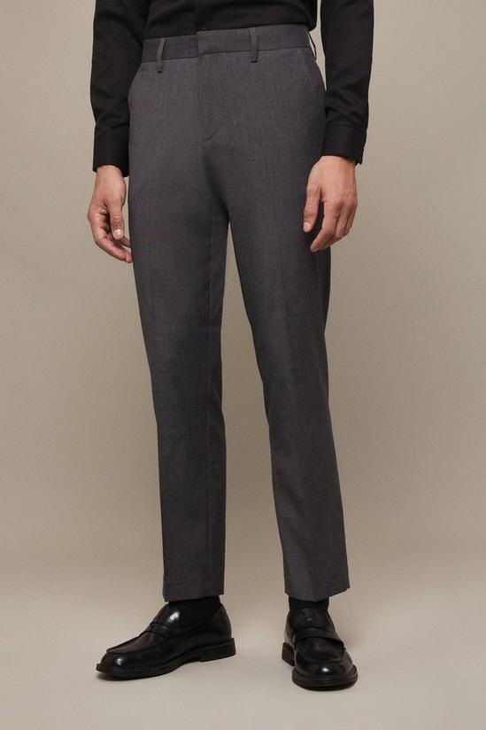 Burton Tailored Fit Charcoal Smart Trousers 1
