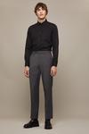 Burton Tailored Fit Charcoal Smart Trousers thumbnail 2
