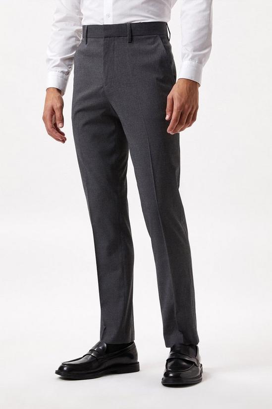 Burton Regular Fit Charcoal Smart Trousers 1