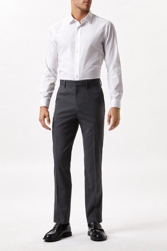 Burton Regular Fit Charcoal Smart Trousers 2