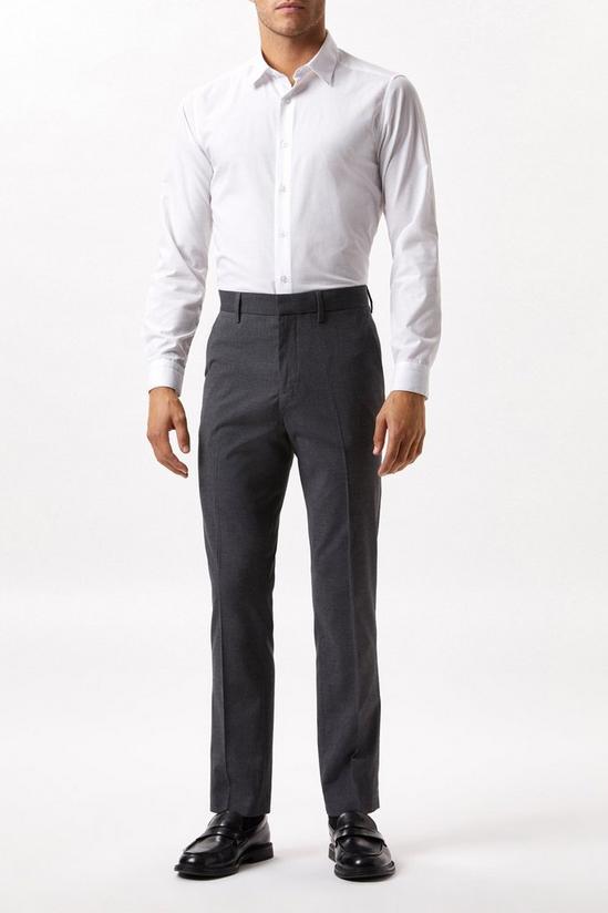 Burton Tapered Fit Charcoal Smart Trousers 2