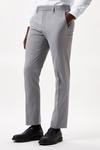 Burton Slim Fit Light Grey Smart Trousers thumbnail 1