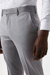 Burton Slim Fit Light Grey Smart Trousers thumbnail 4