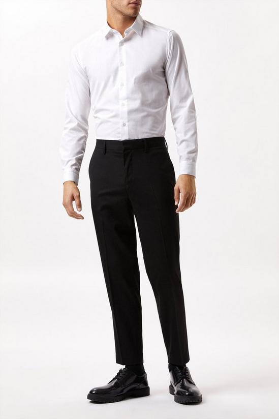 Burton Tapered Fit Black Smart Trousers 2