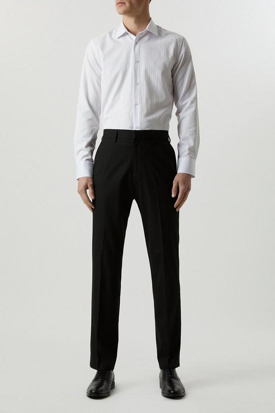 Burton Regular Fit Black Smart Trousers 2
