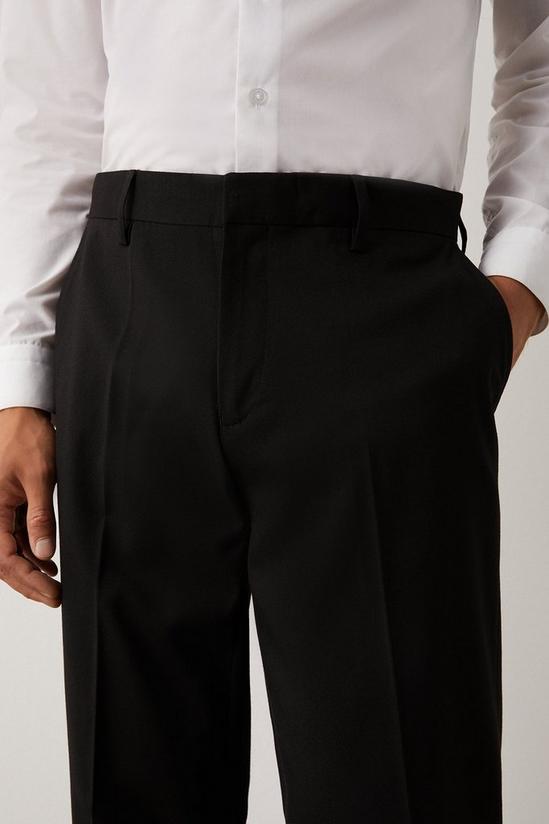 Burton Tailored Fit Black Smart Trousers 3