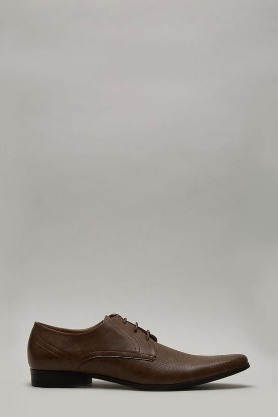 Burton Tan Leather Look Formal Derby Shoes 1