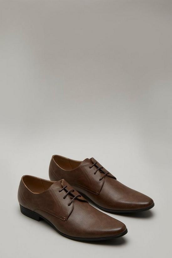 Burton Tan Leather Look Formal Derby Shoes 2