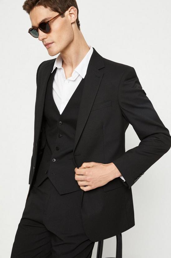 Burton Plus And Tall Tailored Black Suit Jacket 4