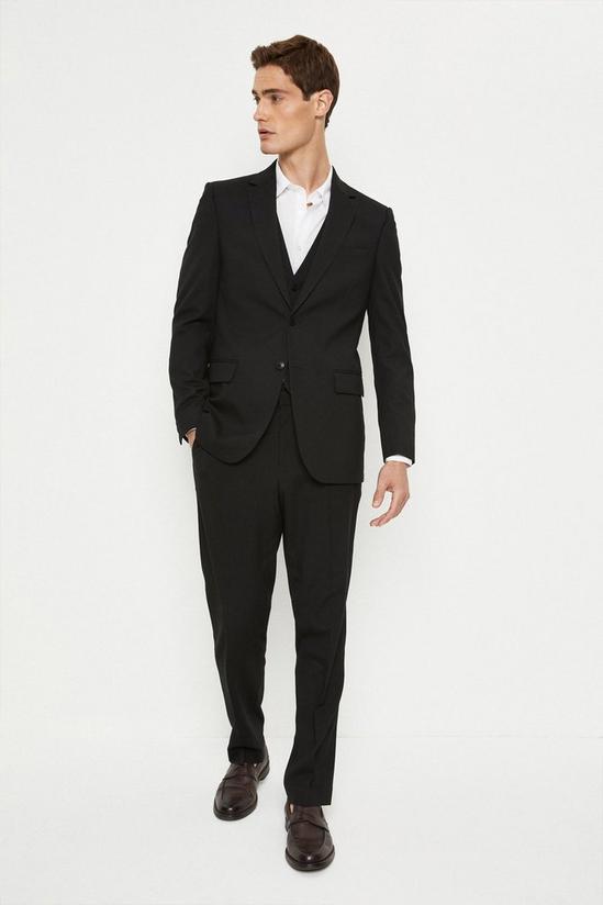 Burton Plus And Tall Tailored Black Suit Trousers 1