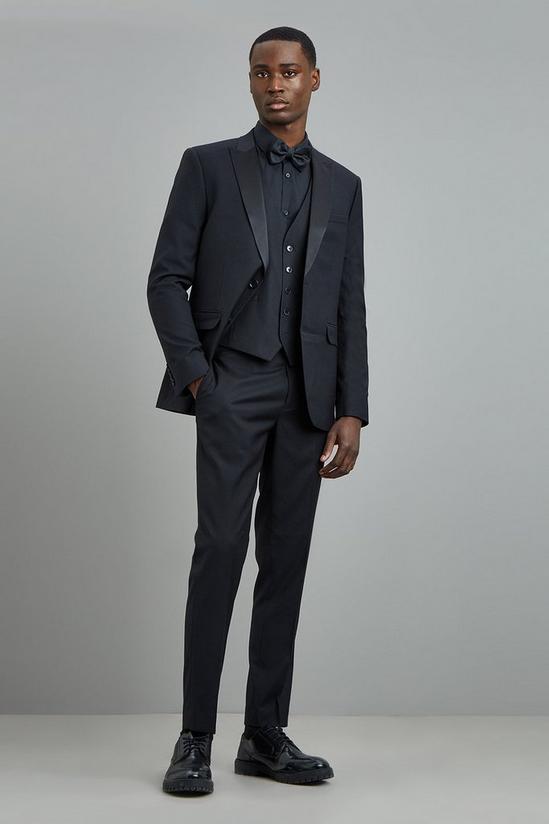 Burton Plus And Tall Slim Black Suit Trousers 1