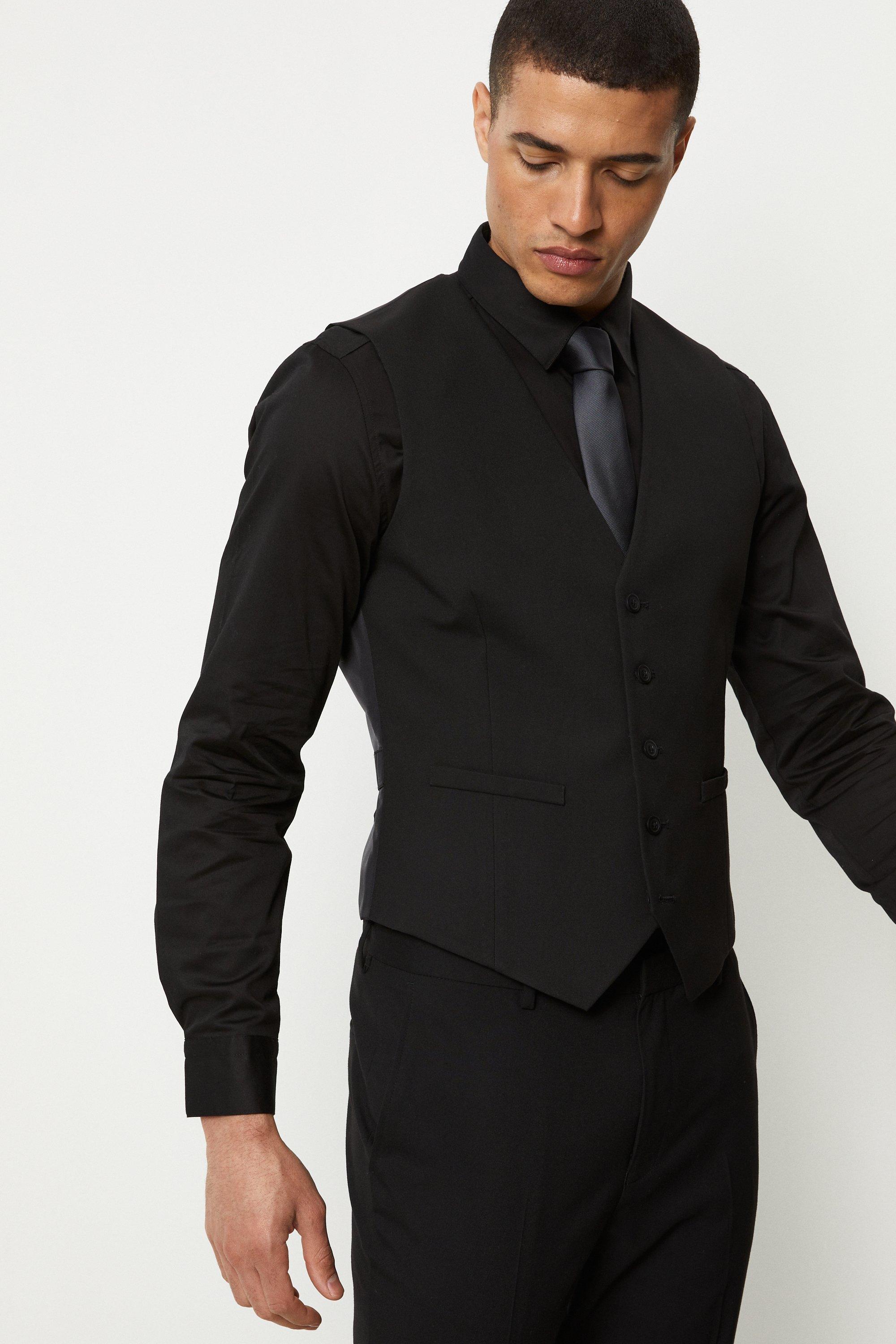 Black shirt clearance waistcoat