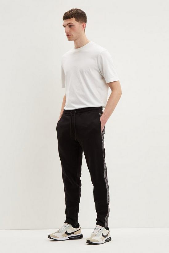 Burton Tapered Fit Black Iconic Tape Joggers 2