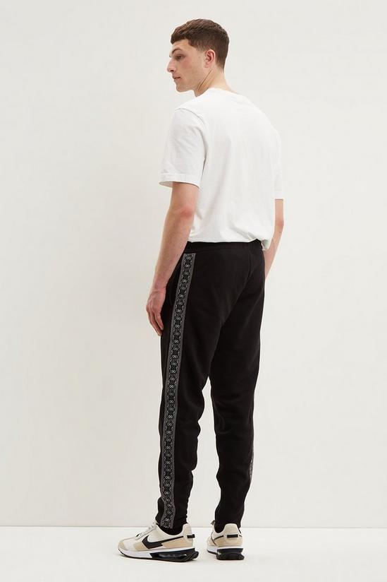 Burton Tapered Fit Black Iconic Tape Joggers 3