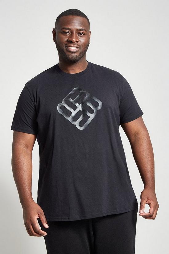 Burton Plus And Tall Slim Diamond B Logo Print T-Shirt 1
