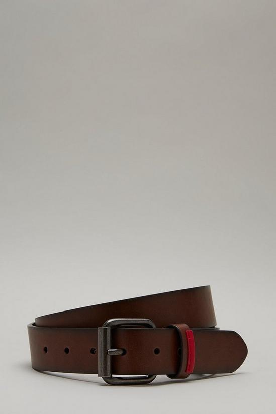 Burton Burnished Brown Belt With Red Patch On Loop 1
