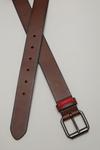 Burton Burnished Brown Belt With Red Patch On Loop thumbnail 2
