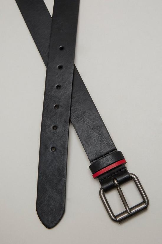 Burton Black Belt With Red Printed Loop 2