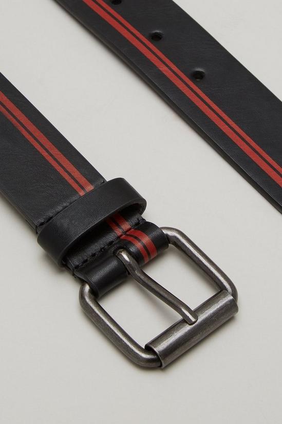 Burton Black Belt With Red Stripe Print 3