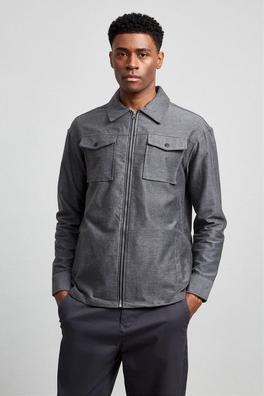 Jackets & Coats | Grey Smart Shacket | Burton