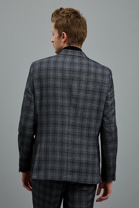 Burton Slim Fit Grey Texture Check Jacket 3