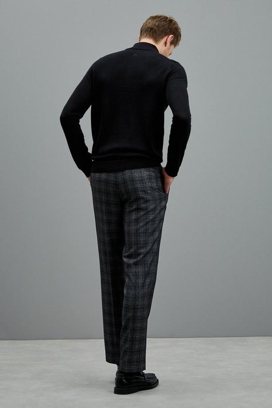 Burton Slim Fit Grey Texture Check Trouser 3