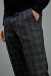 Burton Slim Fit Grey Texture Check Trouser thumbnail 4