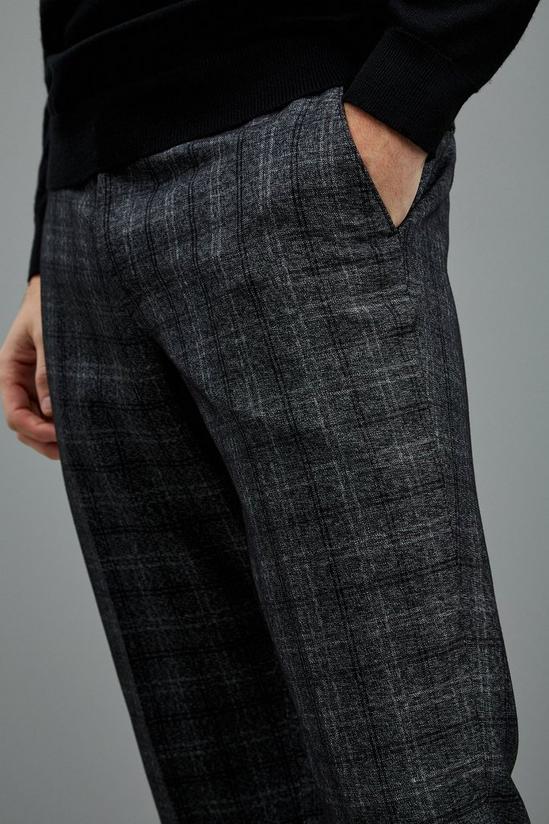 Burton Slim Fit Grey Texture Check Trouser 4