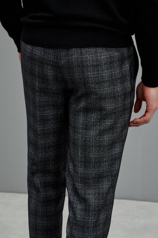 Burton Slim Fit Grey Texture Check Trouser 5