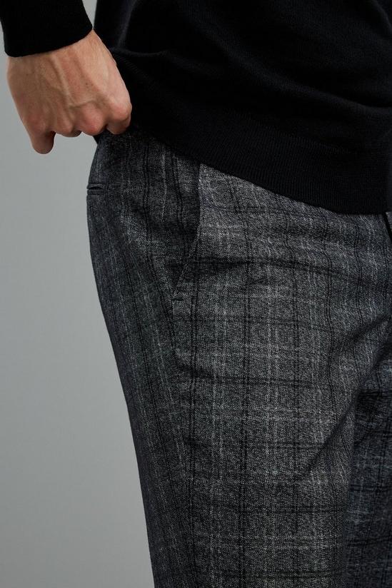 Burton Slim Fit Grey Texture Check Trouser 6