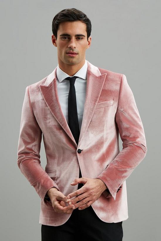 Burton Rose Velvet Suit Blazer 1