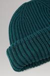 Burton Green Ombre Checked Scarf And Ribbed Beanie Set thumbnail 2