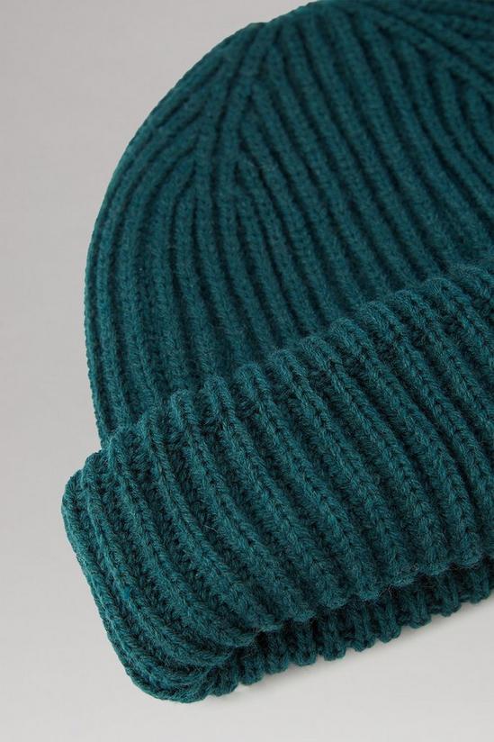 Burton Green Ombre Checked Scarf And Ribbed Beanie Set 2