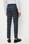 Burton Skinny Fit Navy Green Check Suit Trousers thumbnail 3