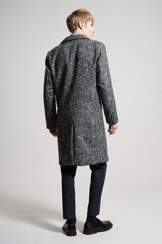 Burton Grey Textured Overcoat 3