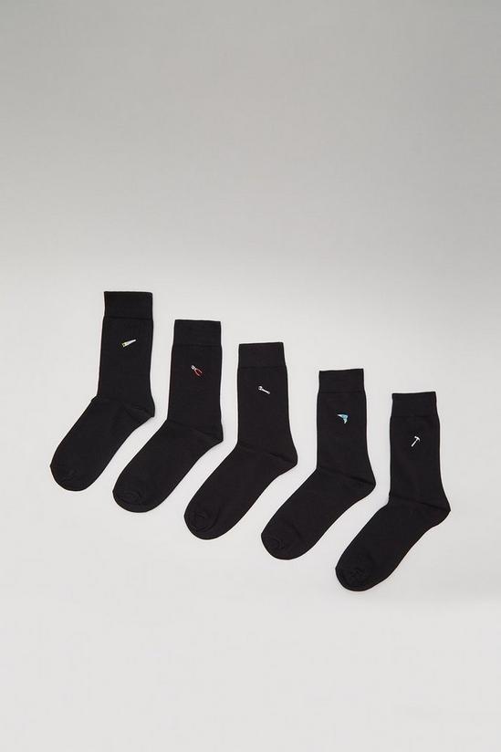 Burton 5 Pack Diy Tools Embroidered Socks 1