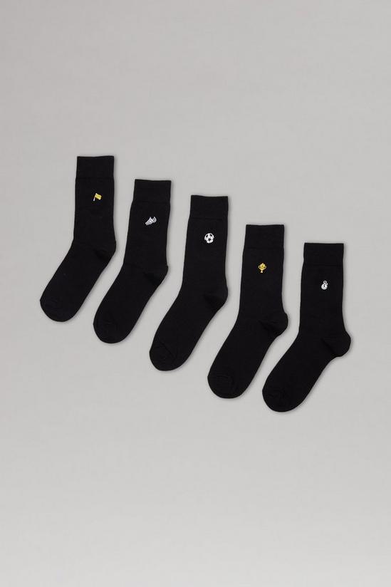 Burton 5 Pack Football Embroidered Socks 1