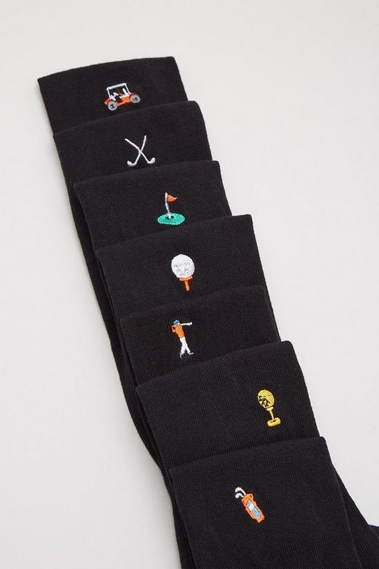 Burton 7 Pack Golf Embroidered Socks 2