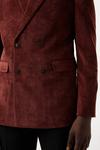 Burton Slim Fit Rust Cord Double Breasted Jacket thumbnail 5