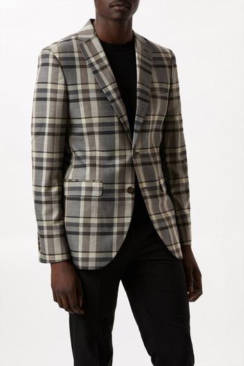 Related Product Slim Fit Brown Check Jacket
