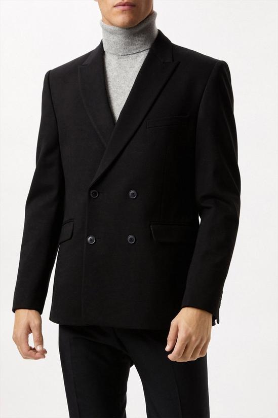 Burton Slim Fit Black Double Breasted Jacket 1