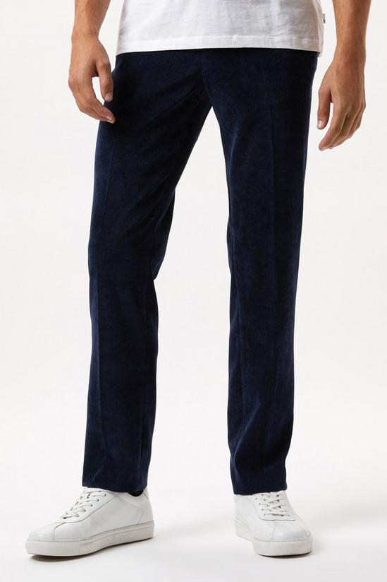 Burton Slim Fit Navy Cord Trousers 1