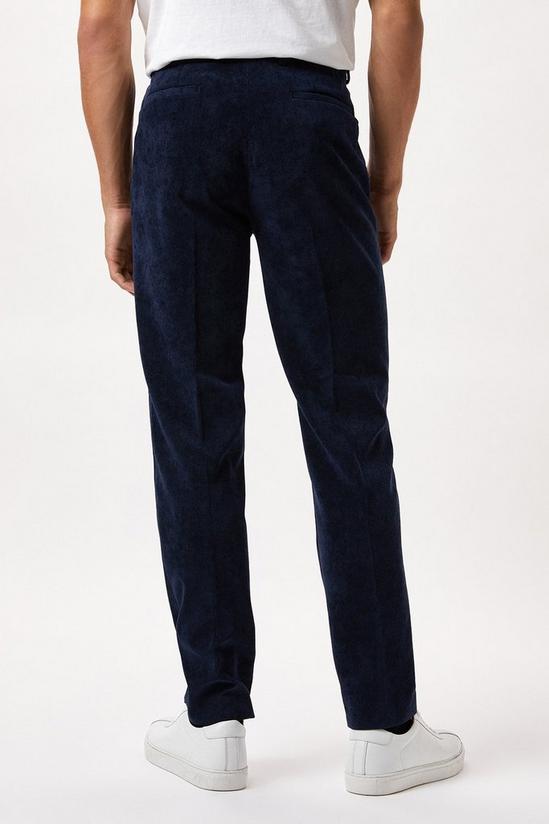 Burton Slim Fit Navy Cord Trousers 3