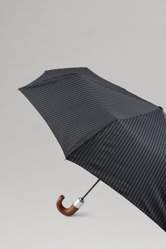 Burton Fulton Chelsea City Stripe Black Automatic Crook Handle Umbrella 2