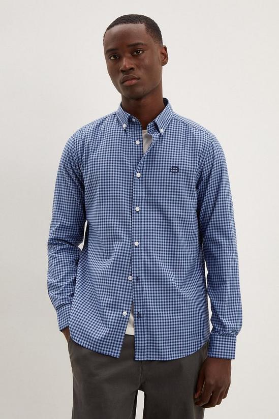 Burton Regular Fit Long Sleeve Gingham Oxford Shirt 2