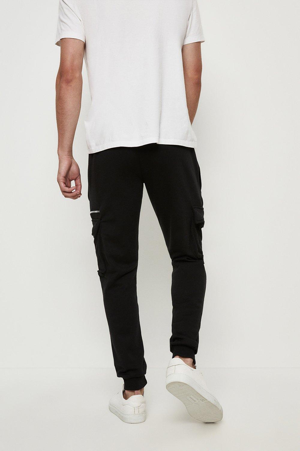 Burton menswear jersey 2025 cargo joggers in black