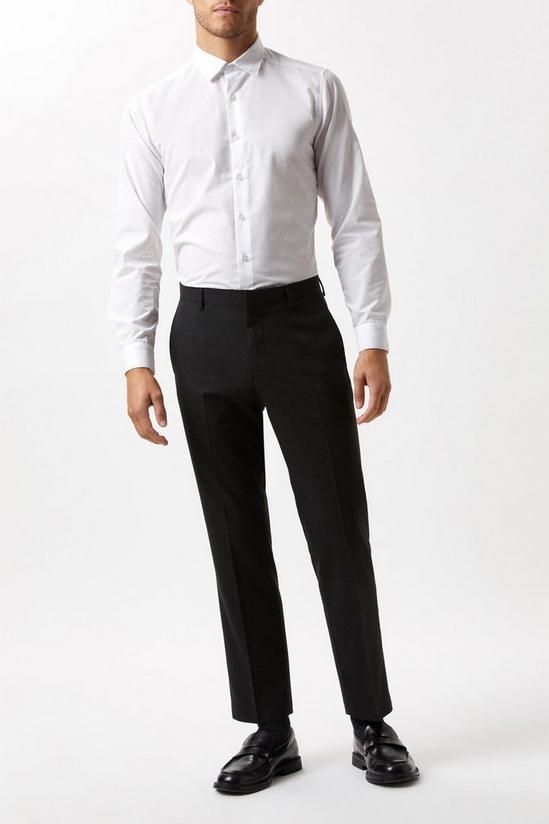 Burton Plus And Tall Tailored Charcoal Essential Trousers 1
